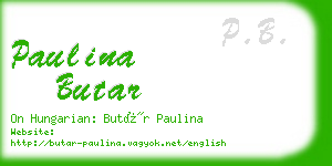 paulina butar business card